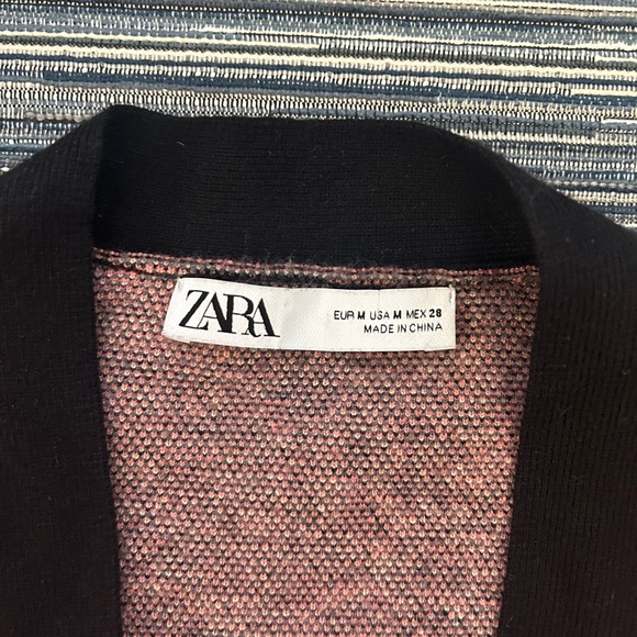 Zara Size M Floral Jacquard Knit Cardigan Sweater and Leggings Set - Picture 5 of 12